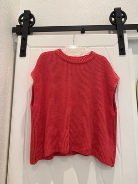 Frank & Eileen Red Sleeveless Knit Sweater